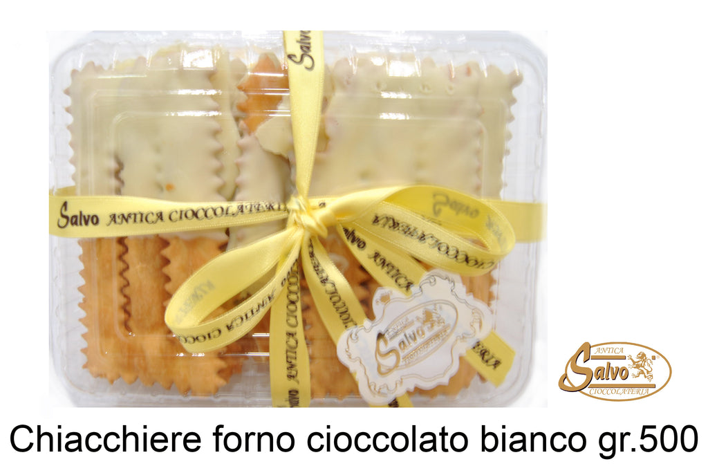 Chiacchiere di carnevale ricoperte di cioccolato Gr.500