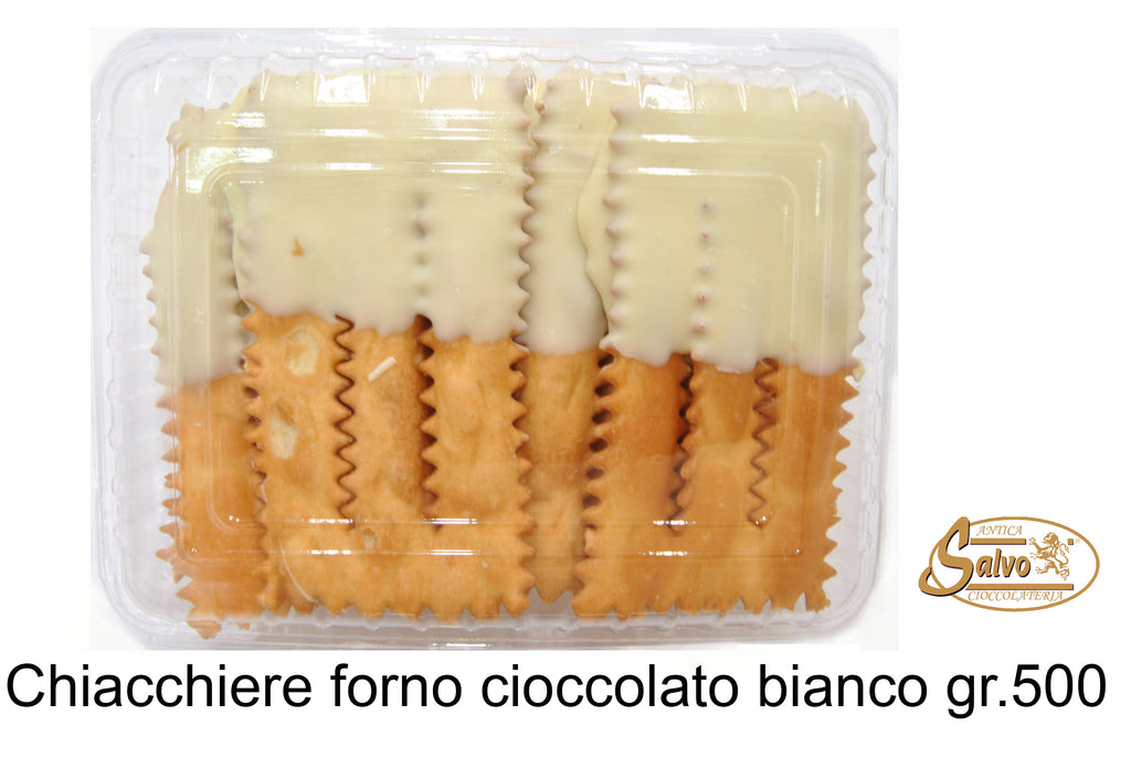 Chiacchiere di carnevale ricoperte di cioccolato Gr.500