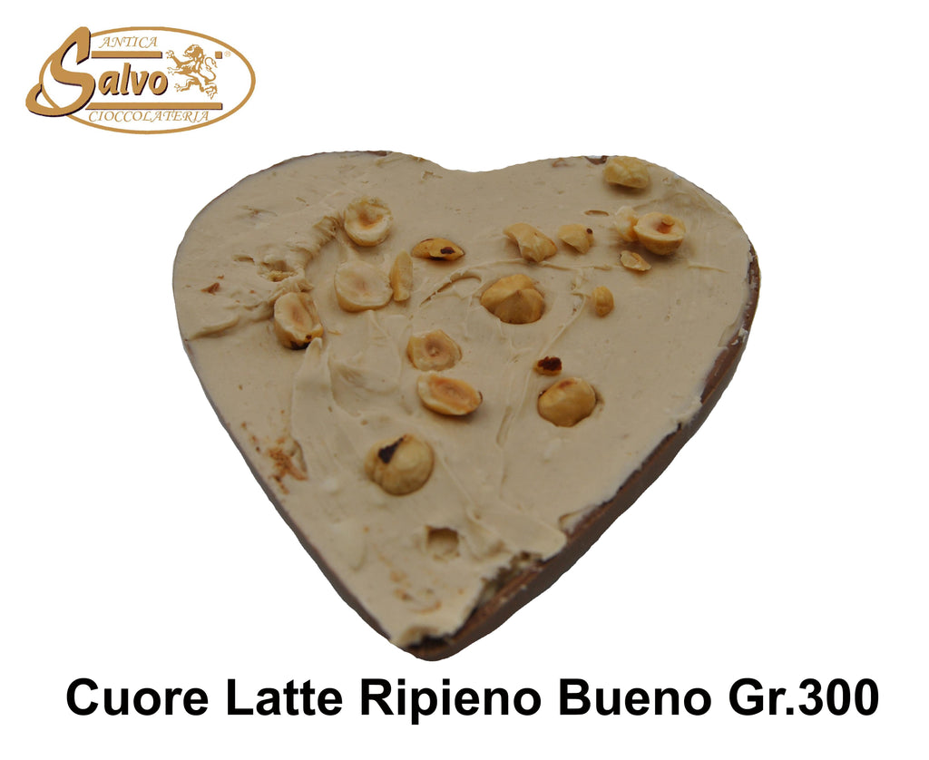 Cuore latte ripieno crema bueno GR.300