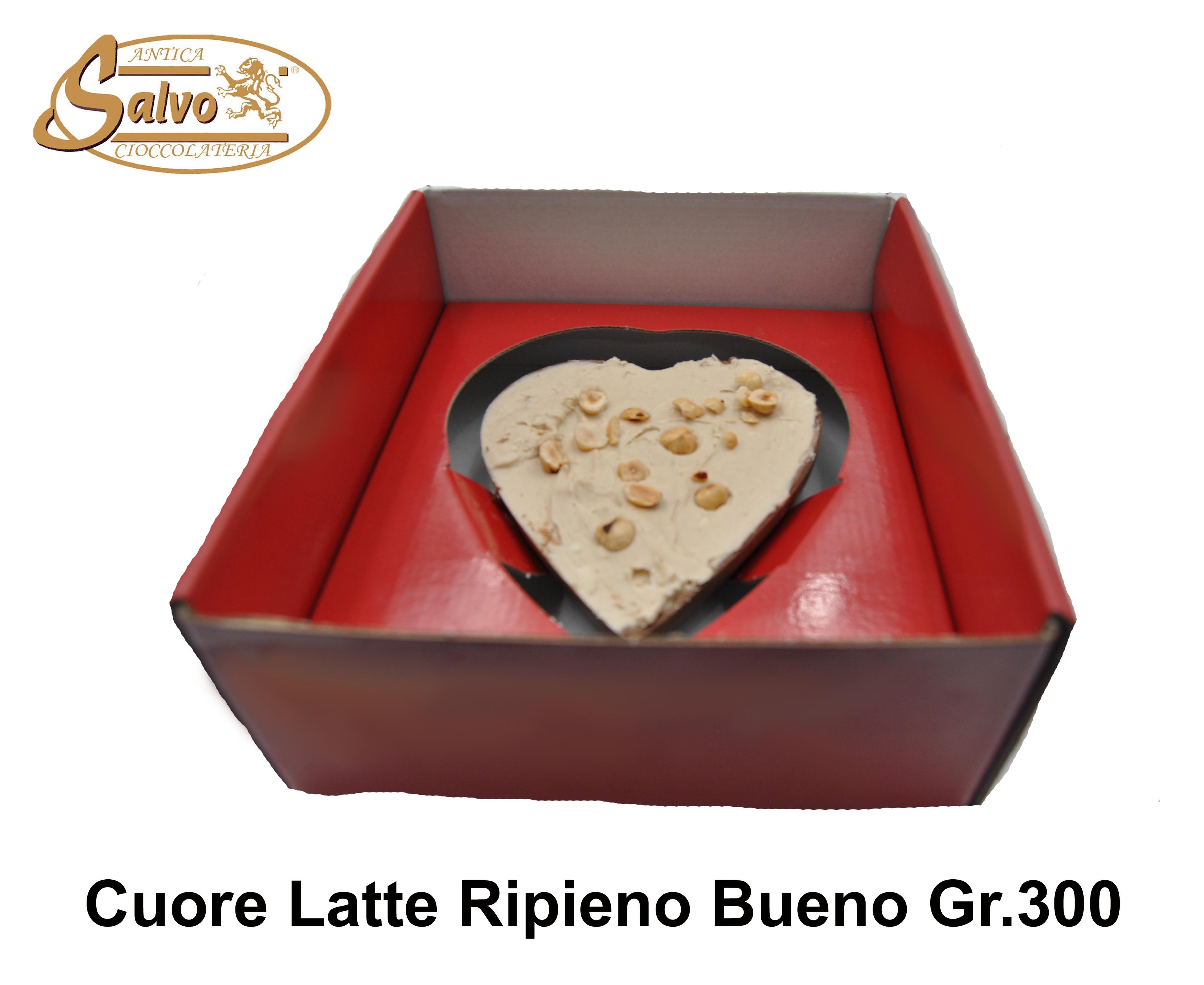 Cuore latte ripieno crema bueno GR.300