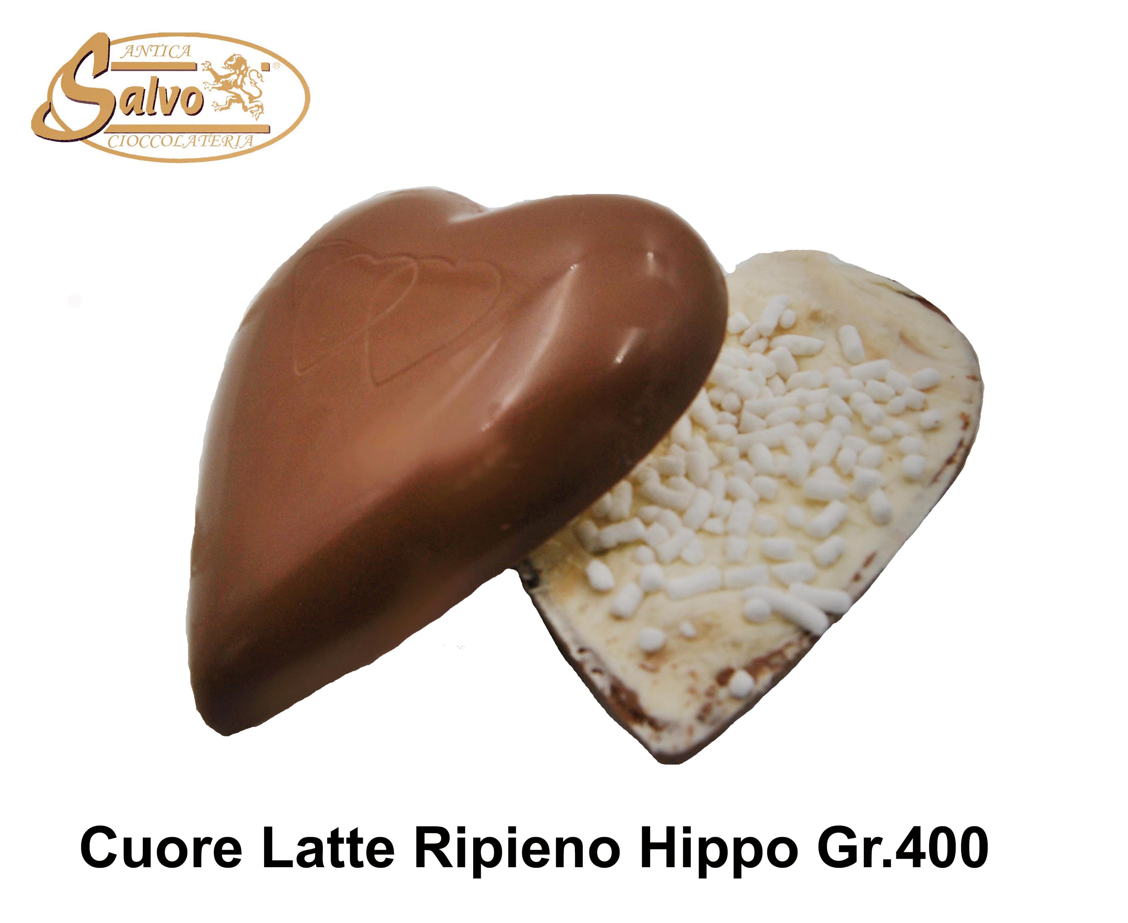 Cuore latte ripieno crema Hippo GR.400