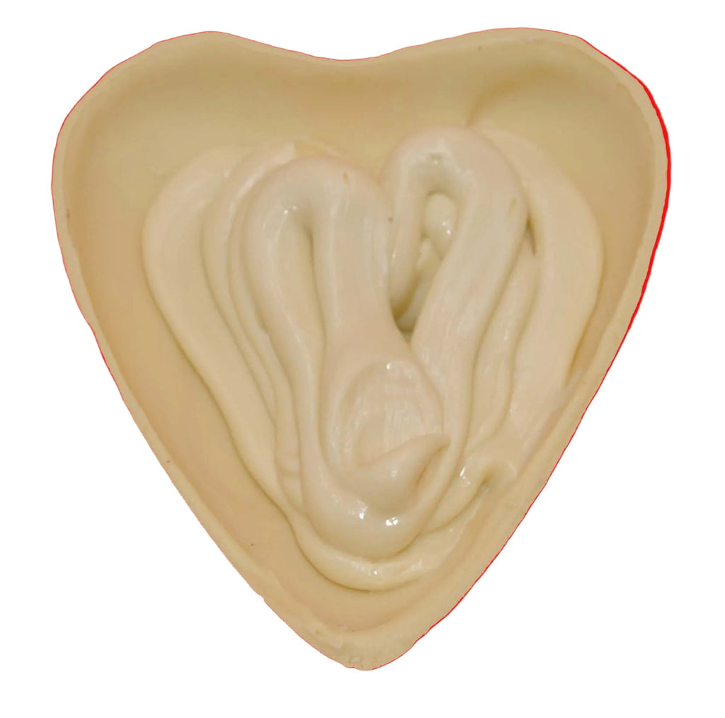 Cuore nocciolato bianco ripieno di crema bianca gr.650