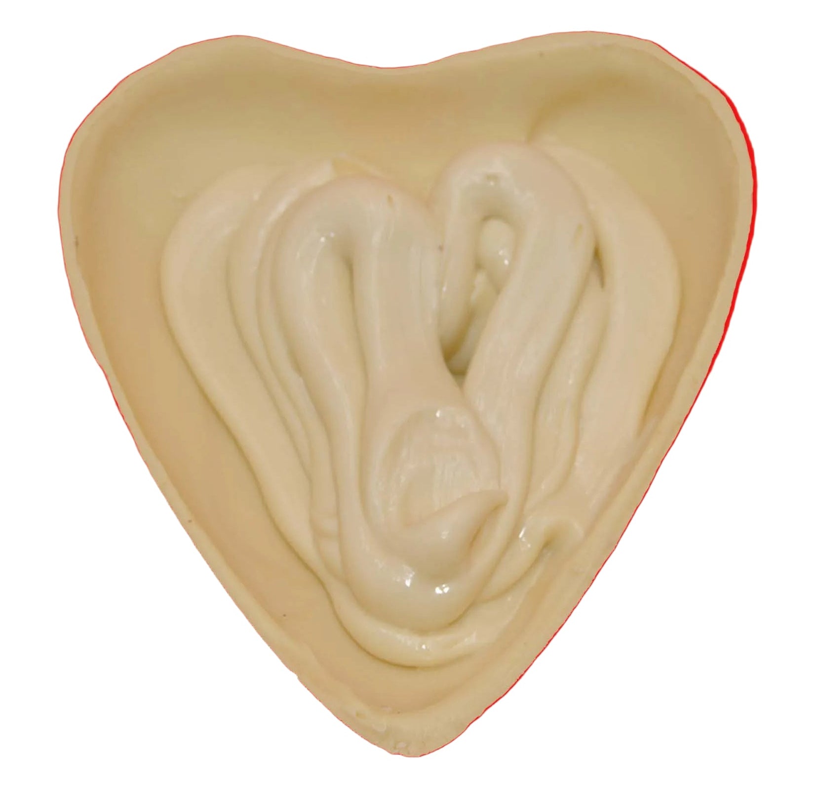 Cuore nocciolato bianco ripieno di crema bianca gr.650