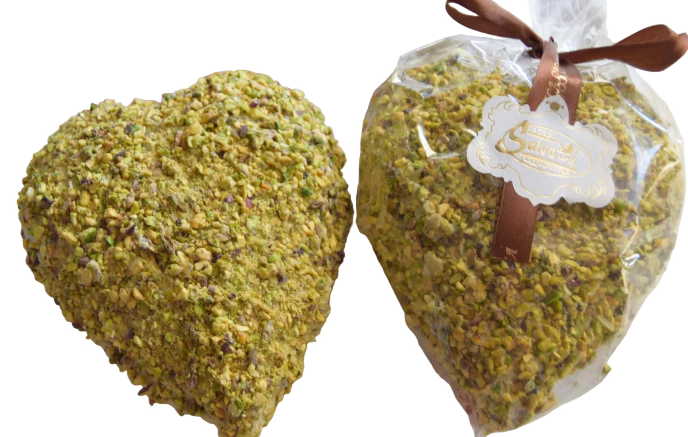 Cuore al pistacchio ripieno di crema pistacchio gr.550