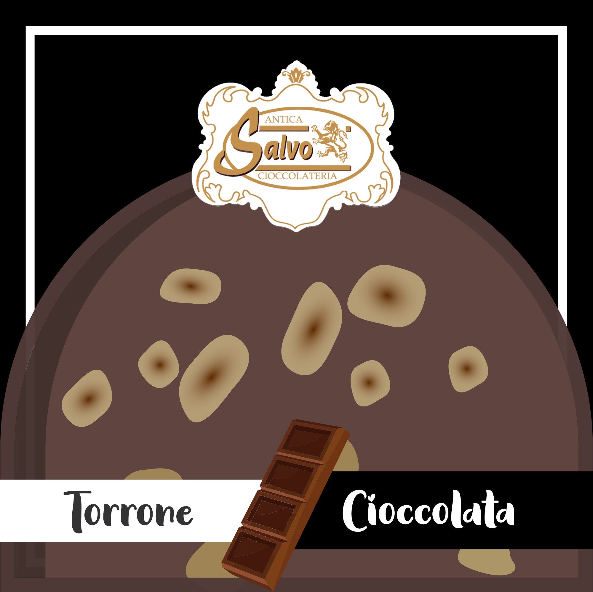Torrone di cioccolato morbido al fondente a fette