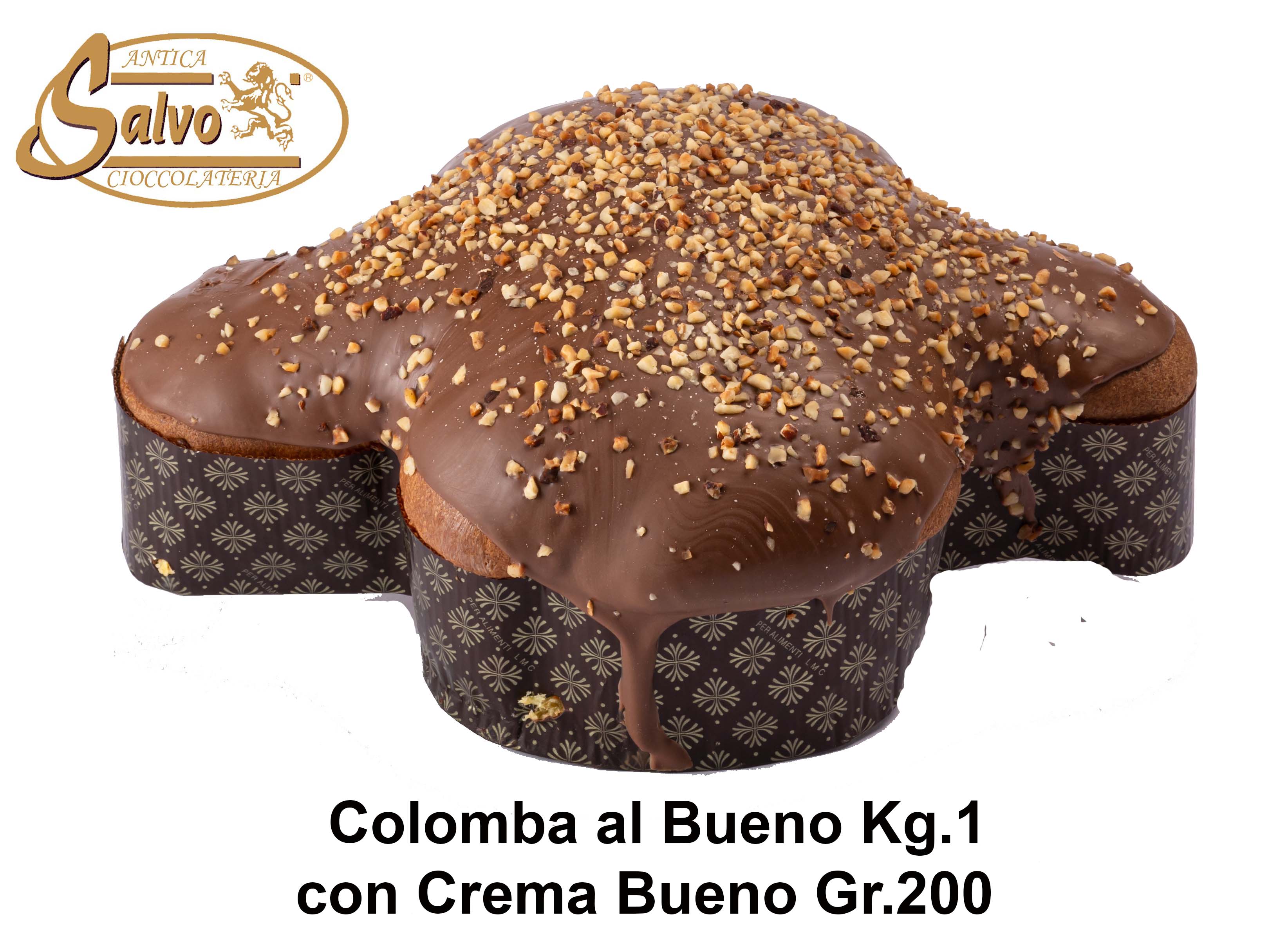 GRAN LIEVITATO ALLA NOCCIOLA (COLOMBA) Gr.900 + VASETTO CREMA SPALMABILE ALLA NOCCIOLA Gr.200