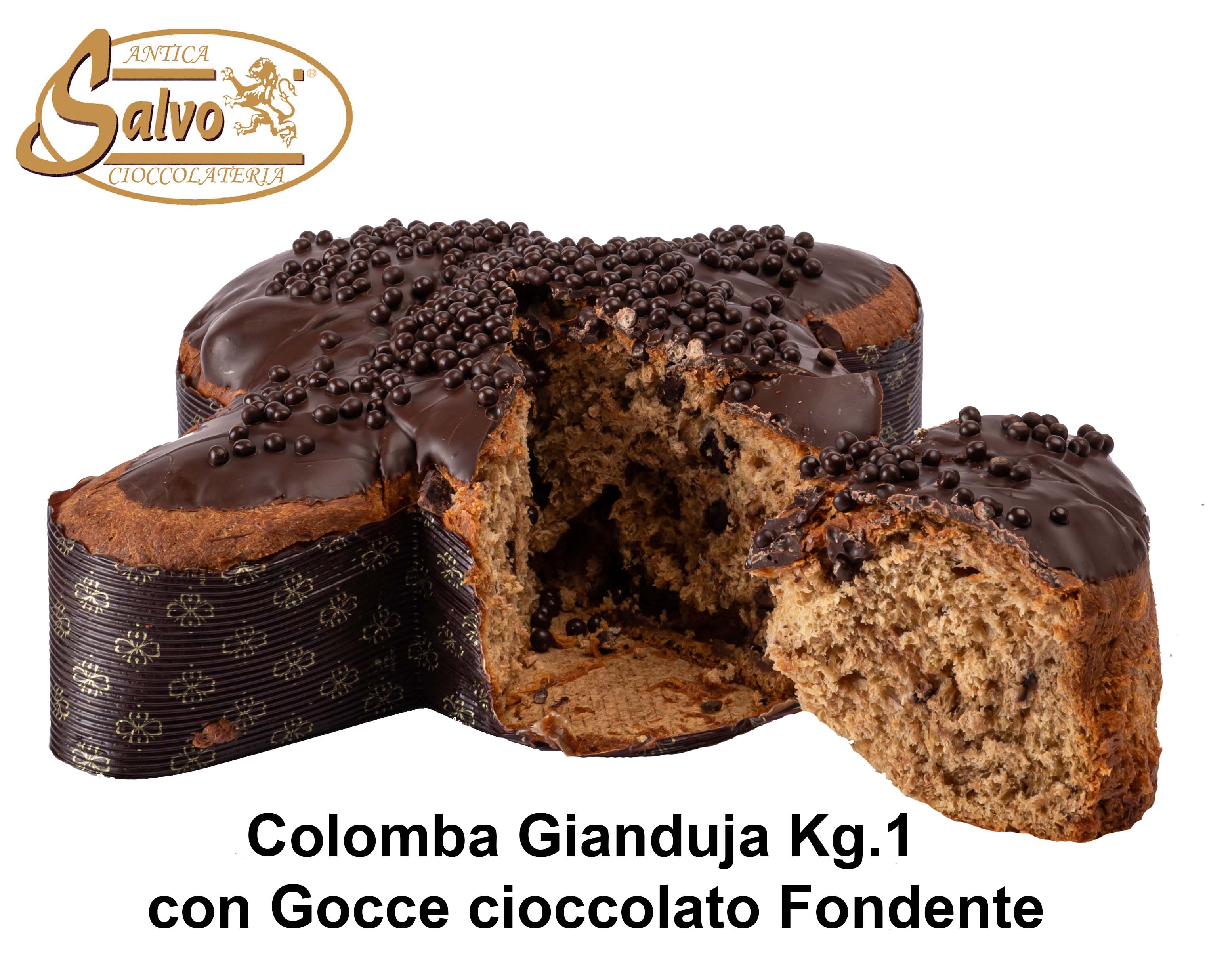 Colomba Salvo gianduja con gocce di cioccolato kg.1