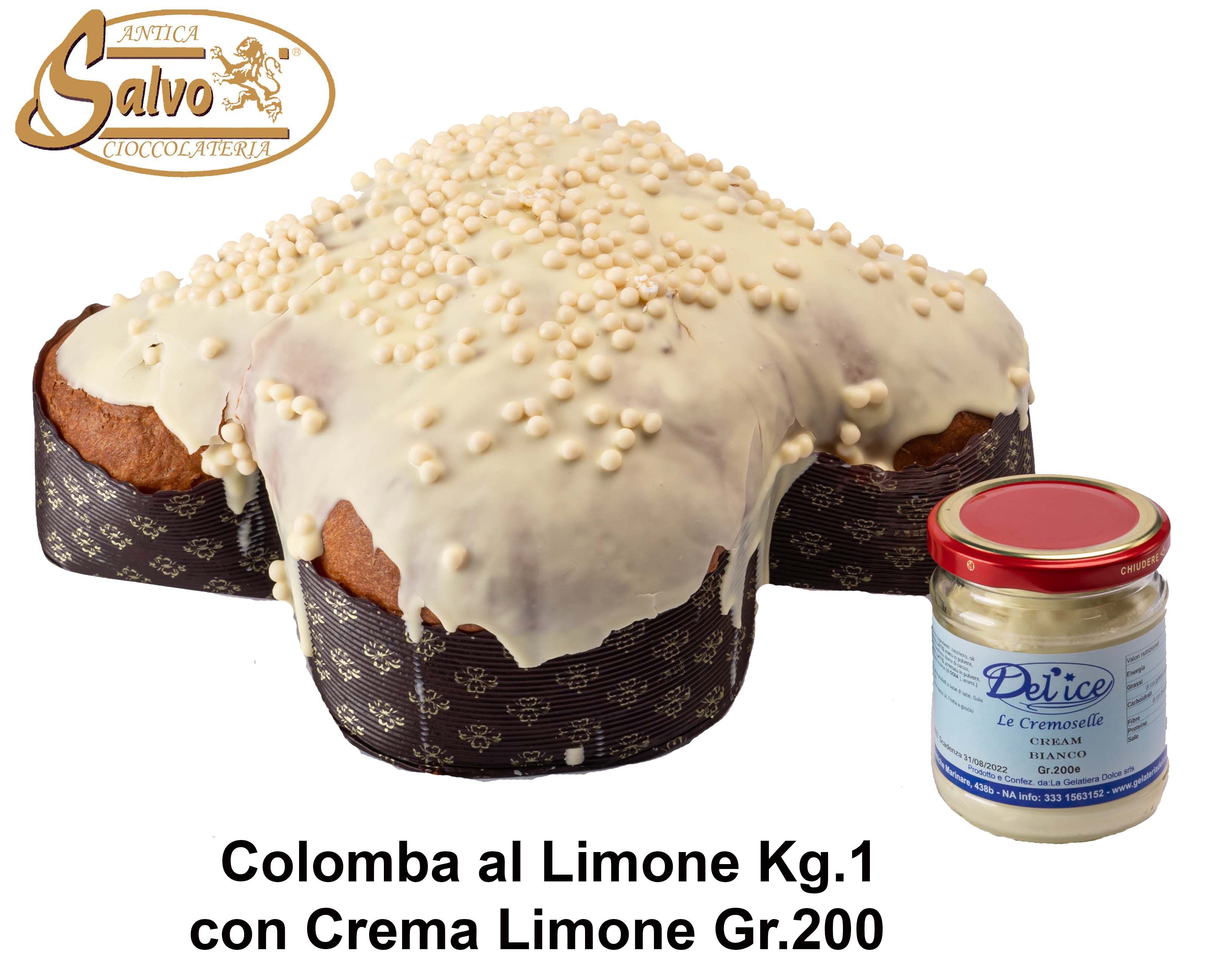 Salvo Colomba al limone Gr.900 + barattolo di crema al limone Gr.200
