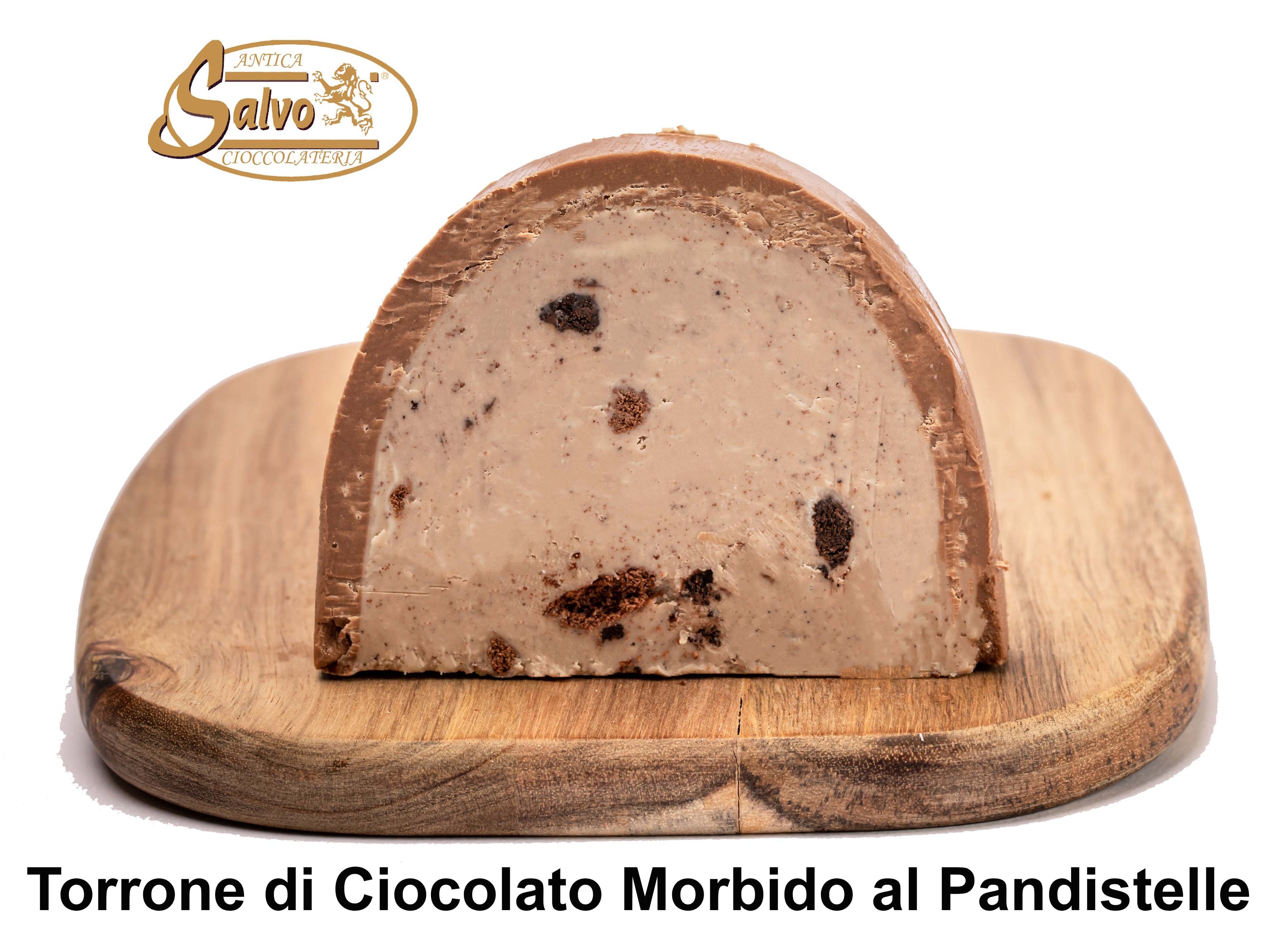 Torrone di cioccolato morbido al Pandistelle a fette