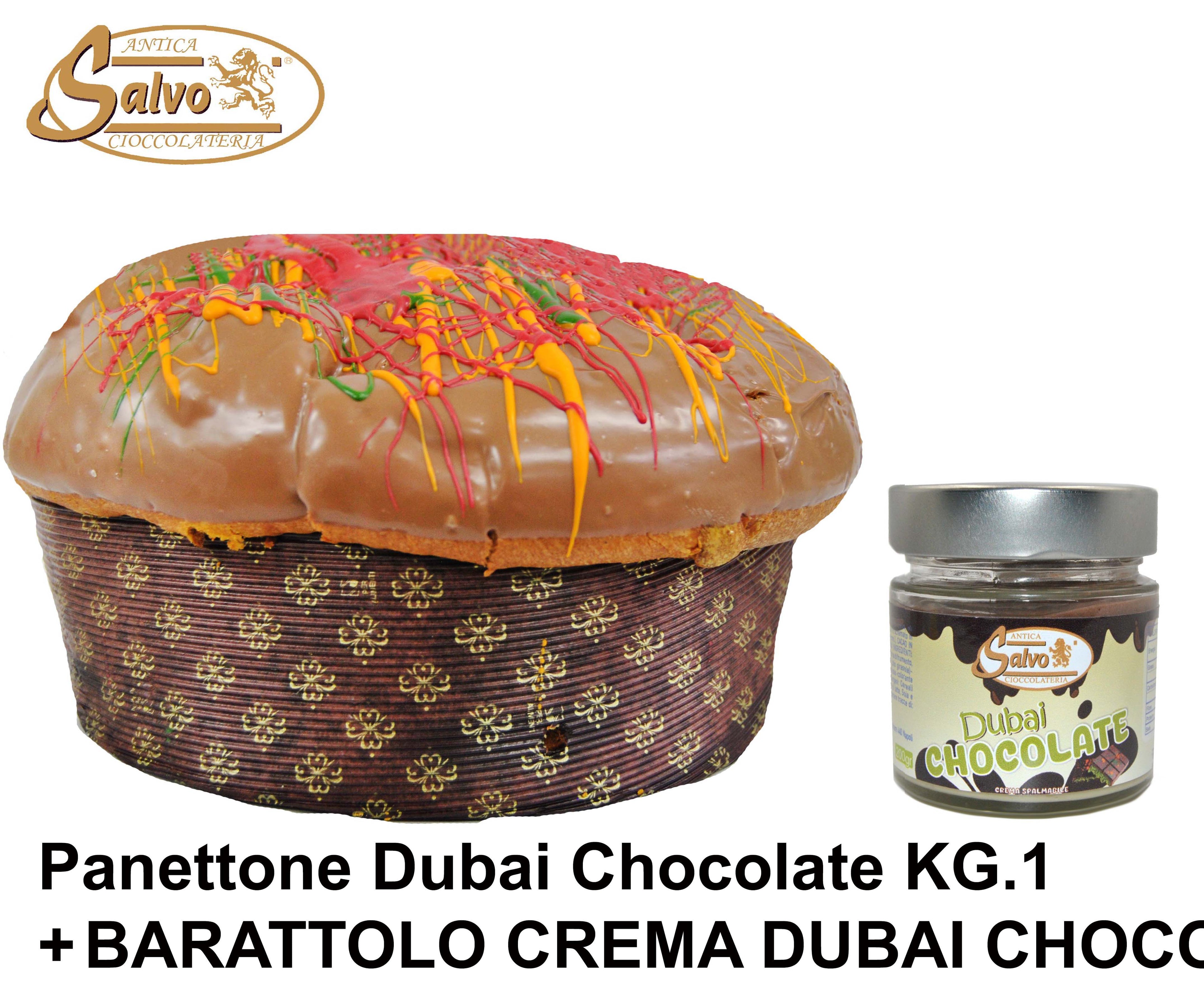 SALVO PANETTONE ARTIGIANALE GR.900 GUSTO DUBAI + GR.200 CREMA SPALMABILE