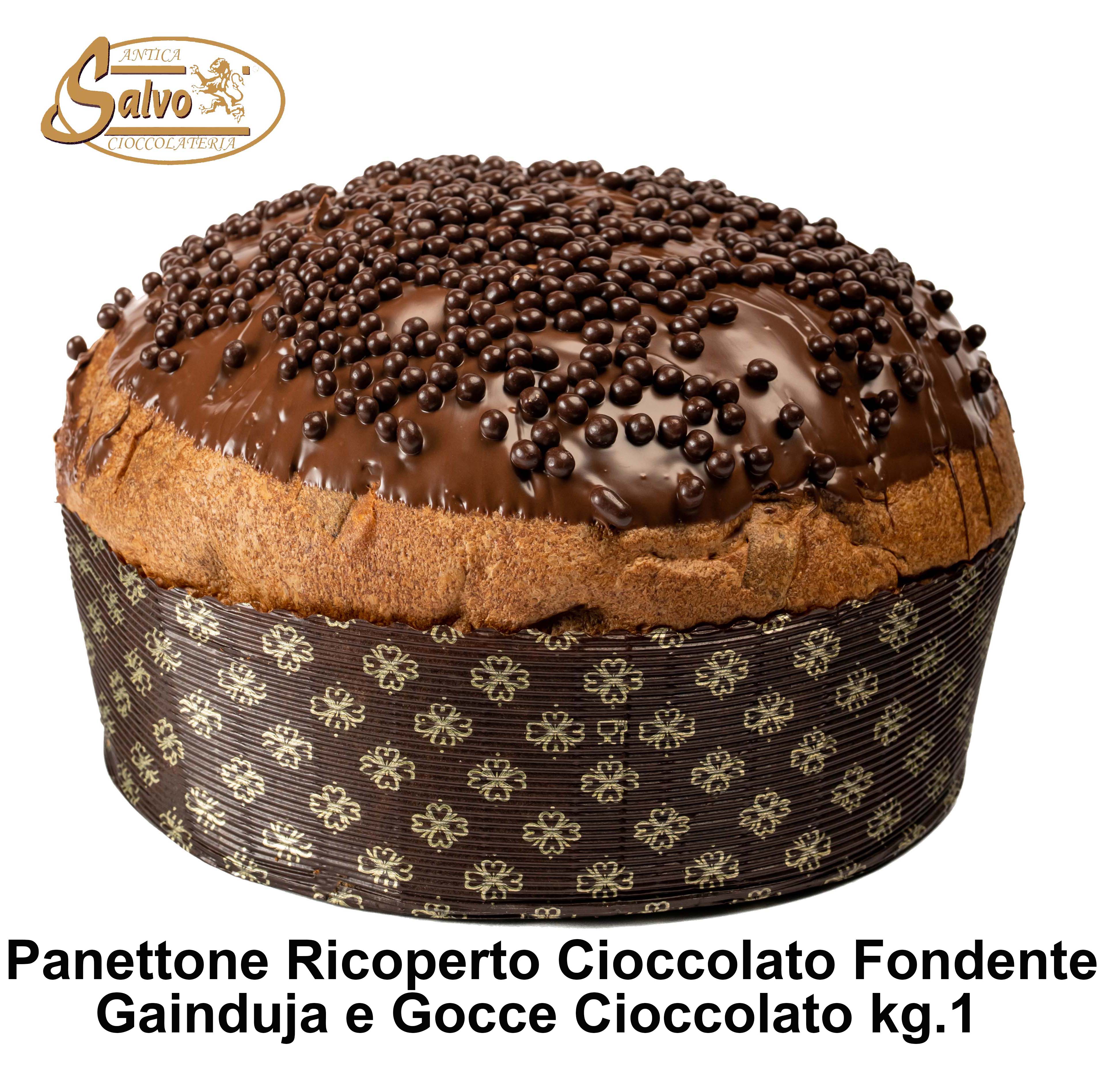 SALVO PANETTONE GIANDUJA CON GOCCE CIOCCOLATO KG.1