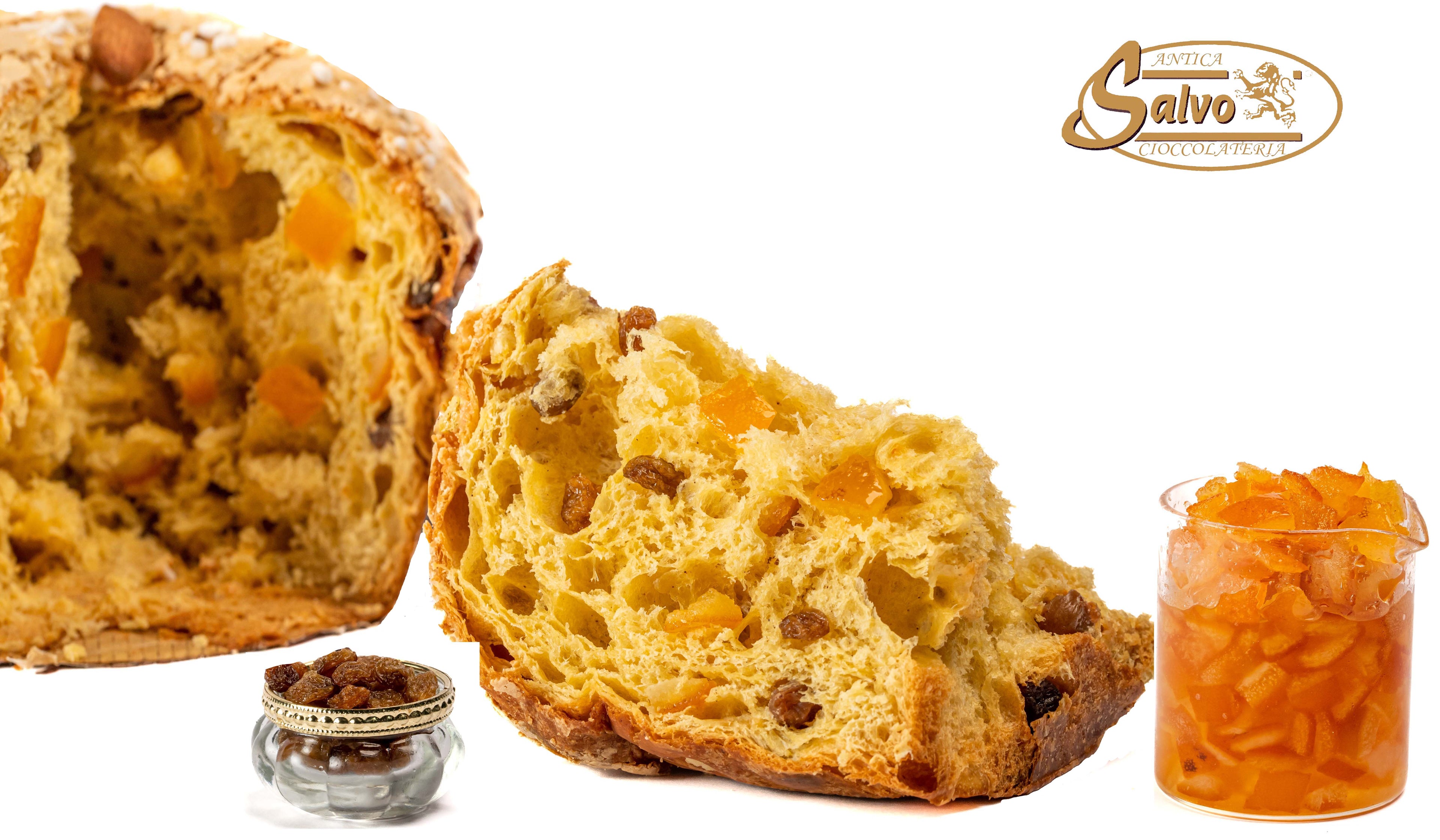 PANETTONE RICOPERTO GLASSA E MANDORLE -TRADIZIONALE kg.1