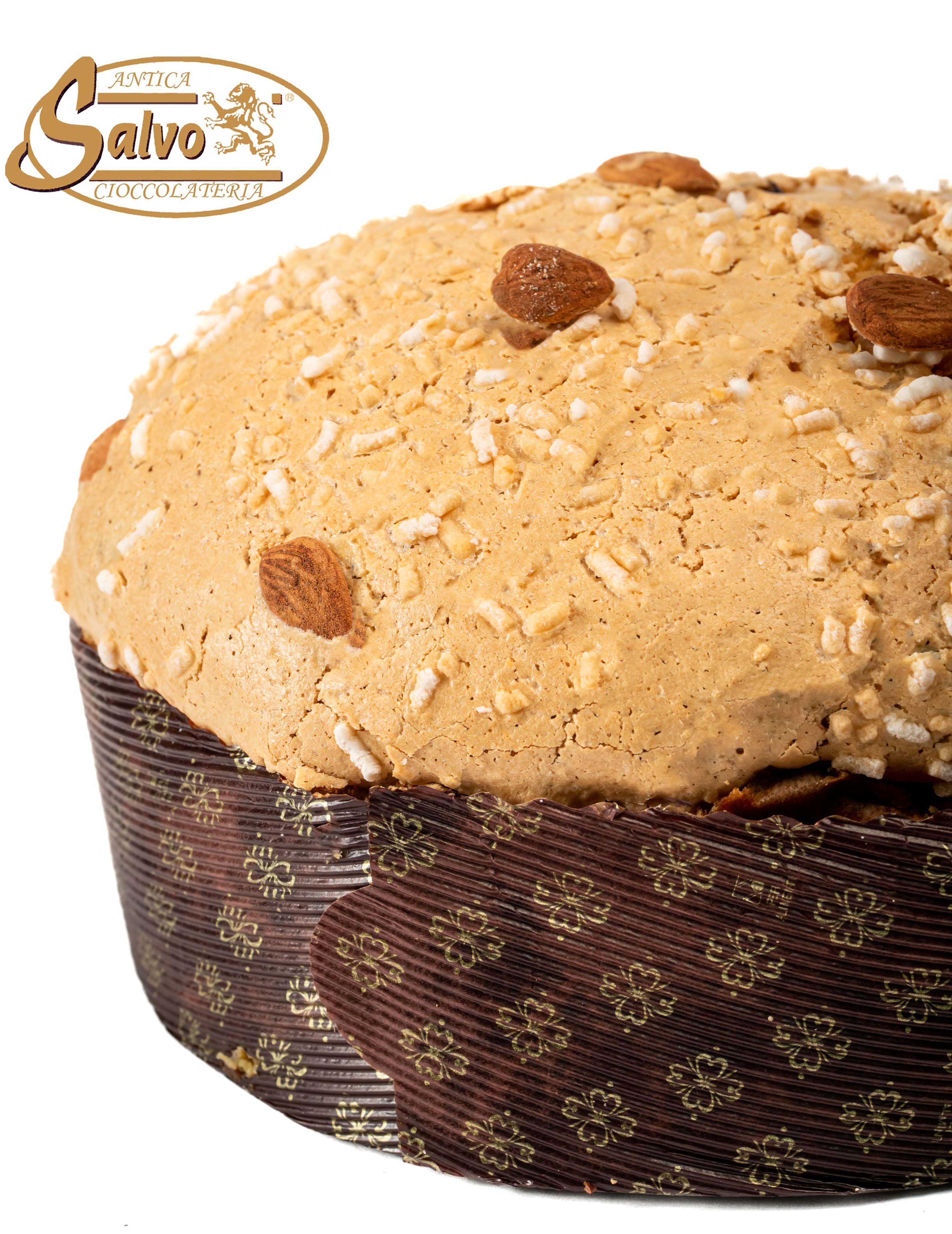 PANETTONE RICOPERTO GLASSA E MANDORLE -TRADIZIONALE kg.1