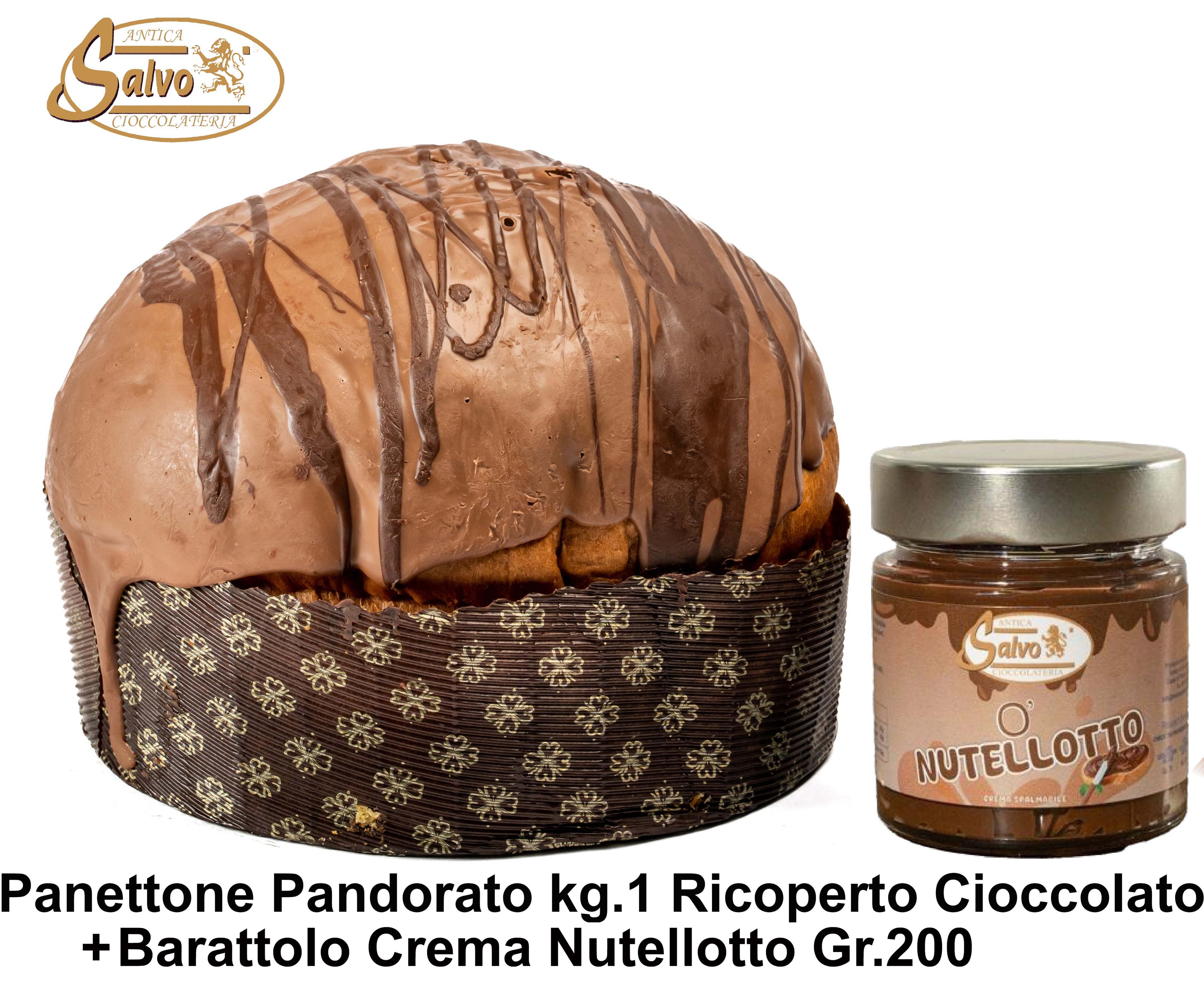 PANETTONE CIOCCOLATO KG.1 + BARATTOLO NUTELLA ARTIGIANALE GR.200