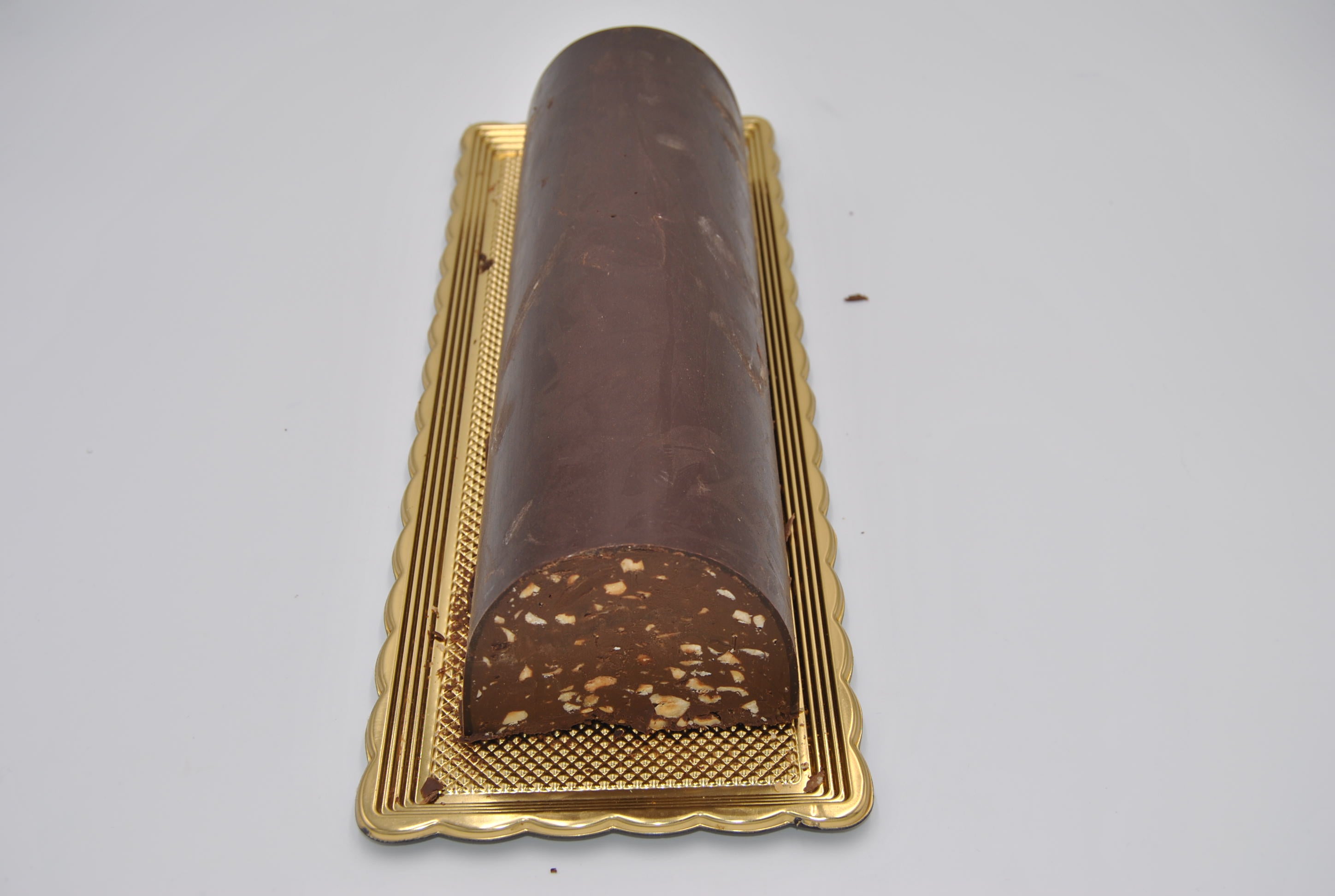 Torrone di cioccolato morbido al Bacio a fette