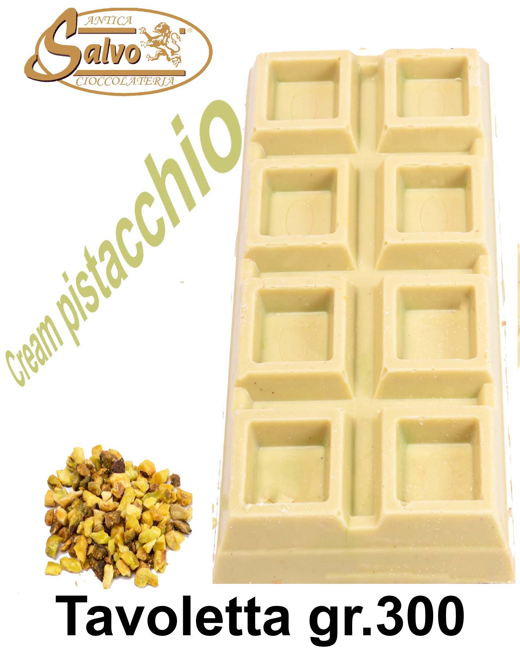 Tavoletta di cioccolato al Pistacchio Ripiena cremosella Pistacchio